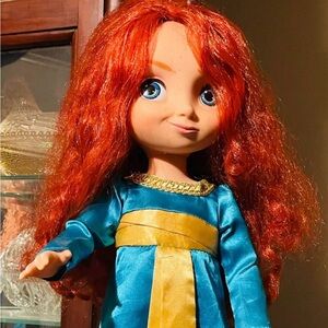 Brave Merida Disney Princess Blue and Yellow Dress with bright Red Hair
